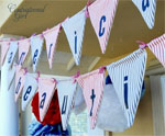 DIY Sewed Fabric Garland for July 4th