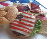 Patriotic Hamburgers for July 4th
