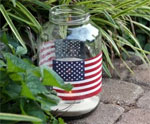 Patriotic Glass Jar Luminary 1