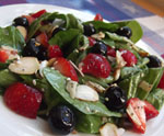 Spinach and Berry Salad for July 4th
