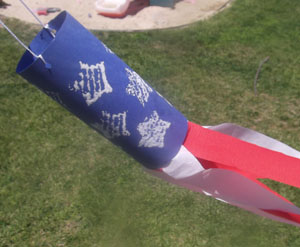 Patriotic Windsock Craft for July 4th