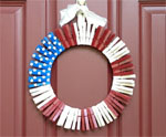 Clothespin Wreath 1 for July 4th