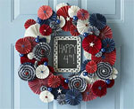 Paper Star Wreath for July 4th