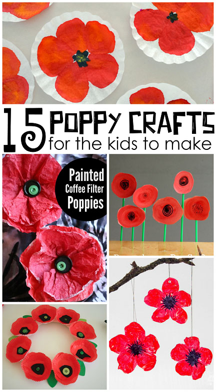 Poppy Flower Crafts for Memorial Day