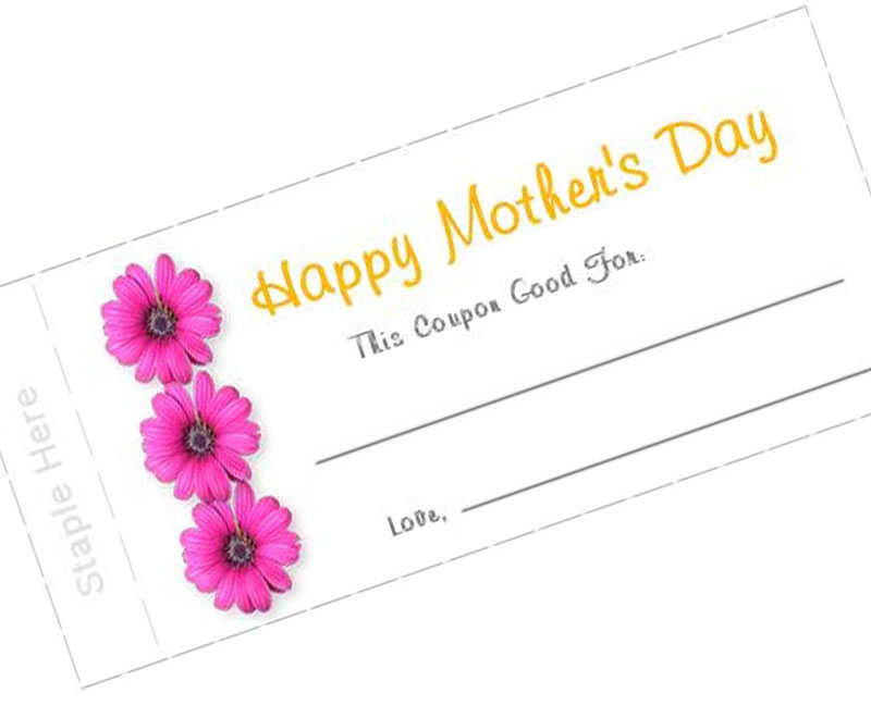 Free Printable Coupon Book for Mother's Day