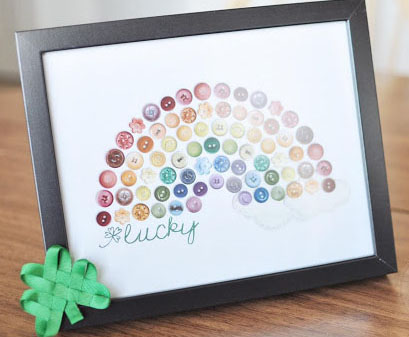 Rainbow Button Print