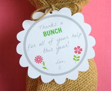 Free Gift Tag for Flowers for Teacher Appreciation