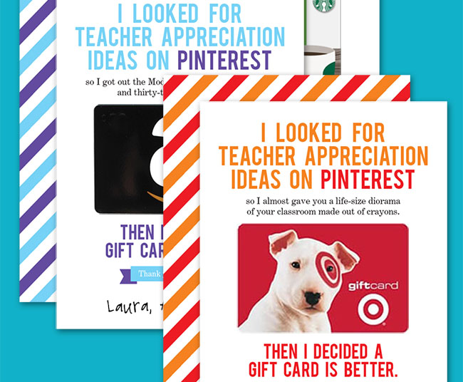 Funny Gift Card Holders for Teacher Appreciation