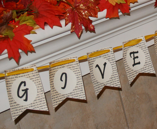 Give Thanks Thanksgiving Garland