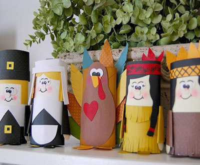 Toilet Paper Roll Thanksgiving Characters