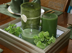 St. Patrick’s Day DIY Box Frame Candle Centerpiece