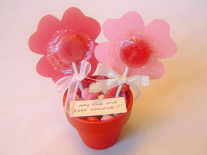 Lollipop Flower Pot Valentine’s Day Gift