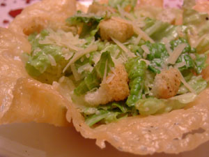 Caesar Salad in a Parmesan Lace Bowl Recipe
