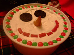 ice cream snowman dessert