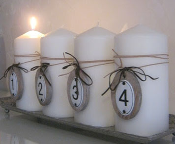 Advent White Pillar Candles