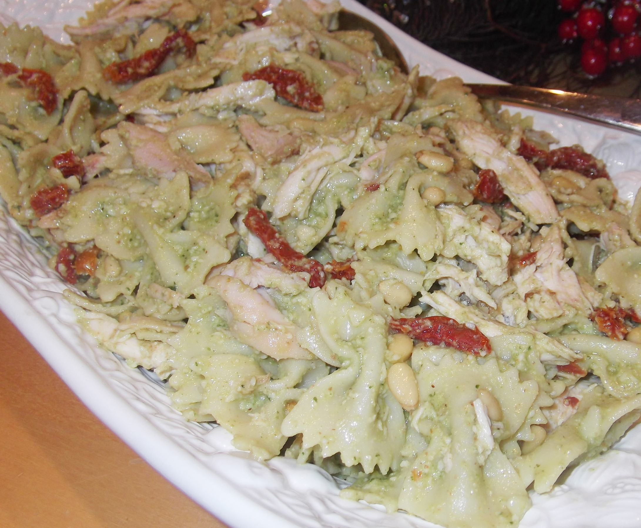 bowtie pesto pasta