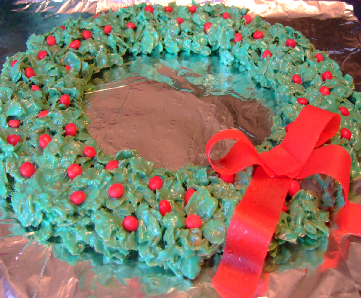 cornflake wreath