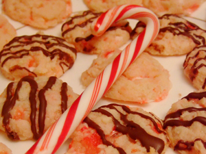 crushed candy cane cookies