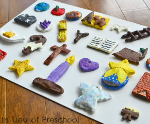 Microwaved Salt Dough Ornaments for Jesse Tree