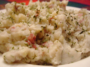 mashed red potatoes