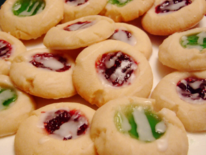 Christmas Thumbprint Cookies