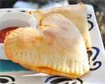 Heart shaped calzone