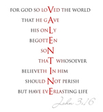 John 3:16 Word Art