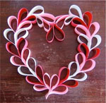 paper heart wreath