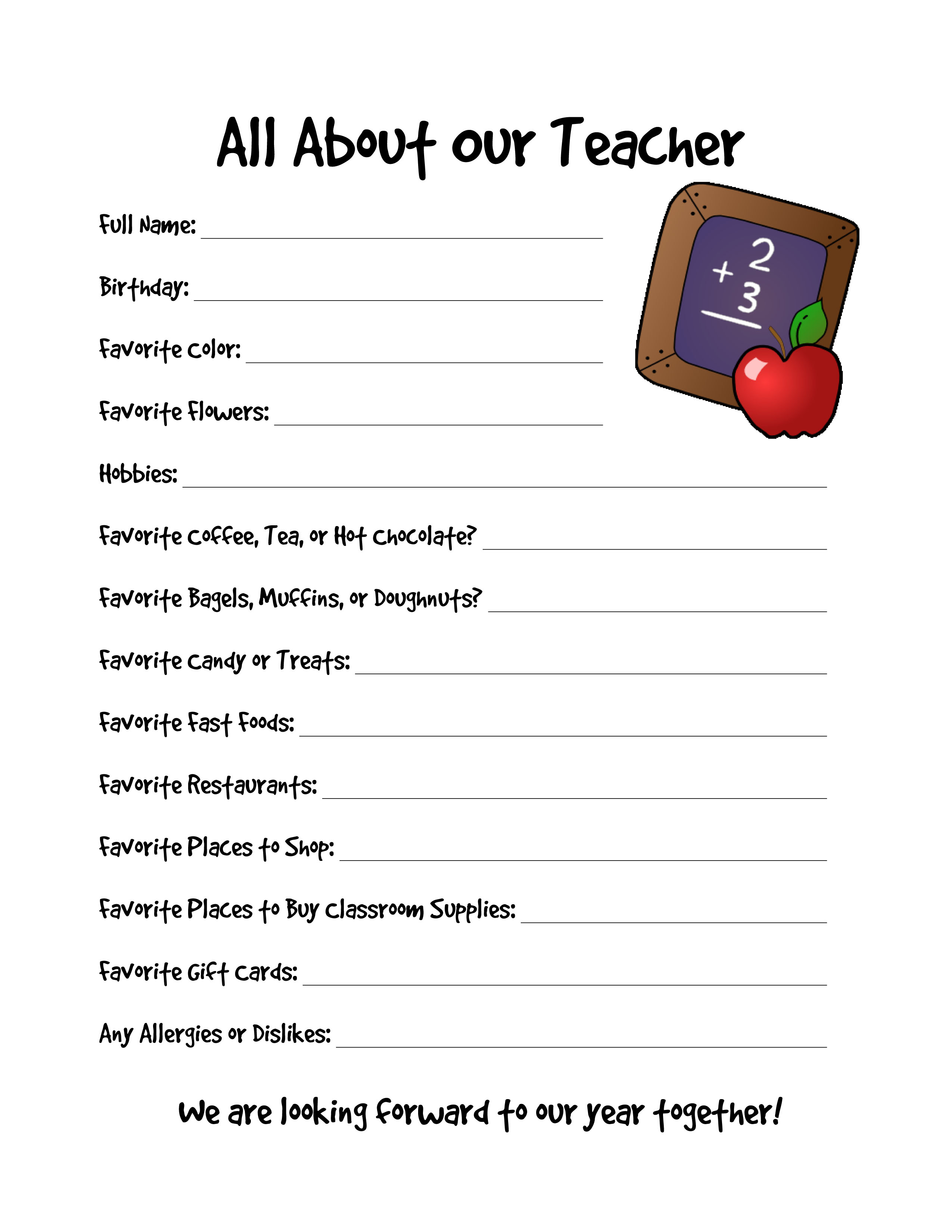 CH Teacher Survey 1