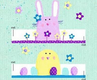 Bunny and Chick Printable Egg Stand