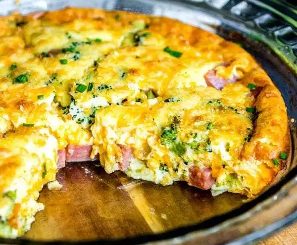 Ham and Cheese Crustless Quiche