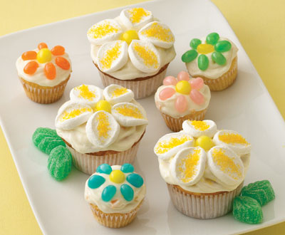 Spring Flower Cupcakes