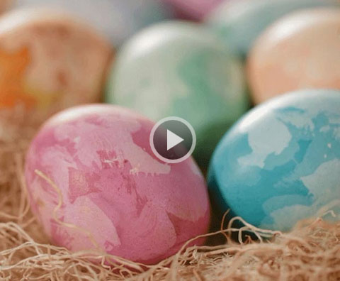 Rubber Cement Blotted Eggs