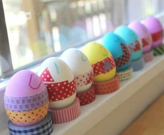 Washi Tape Egg Holders