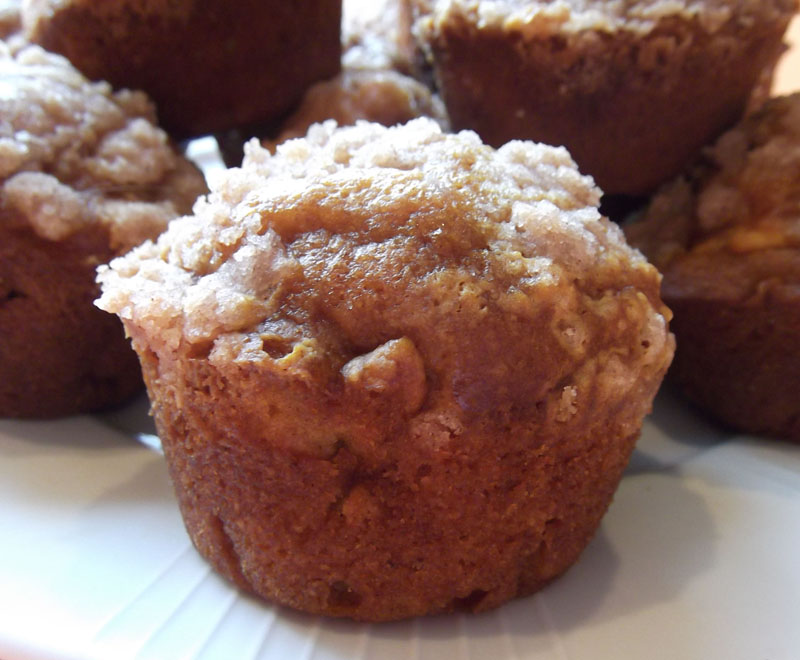 Pumpkin Apple Streusel Muffins