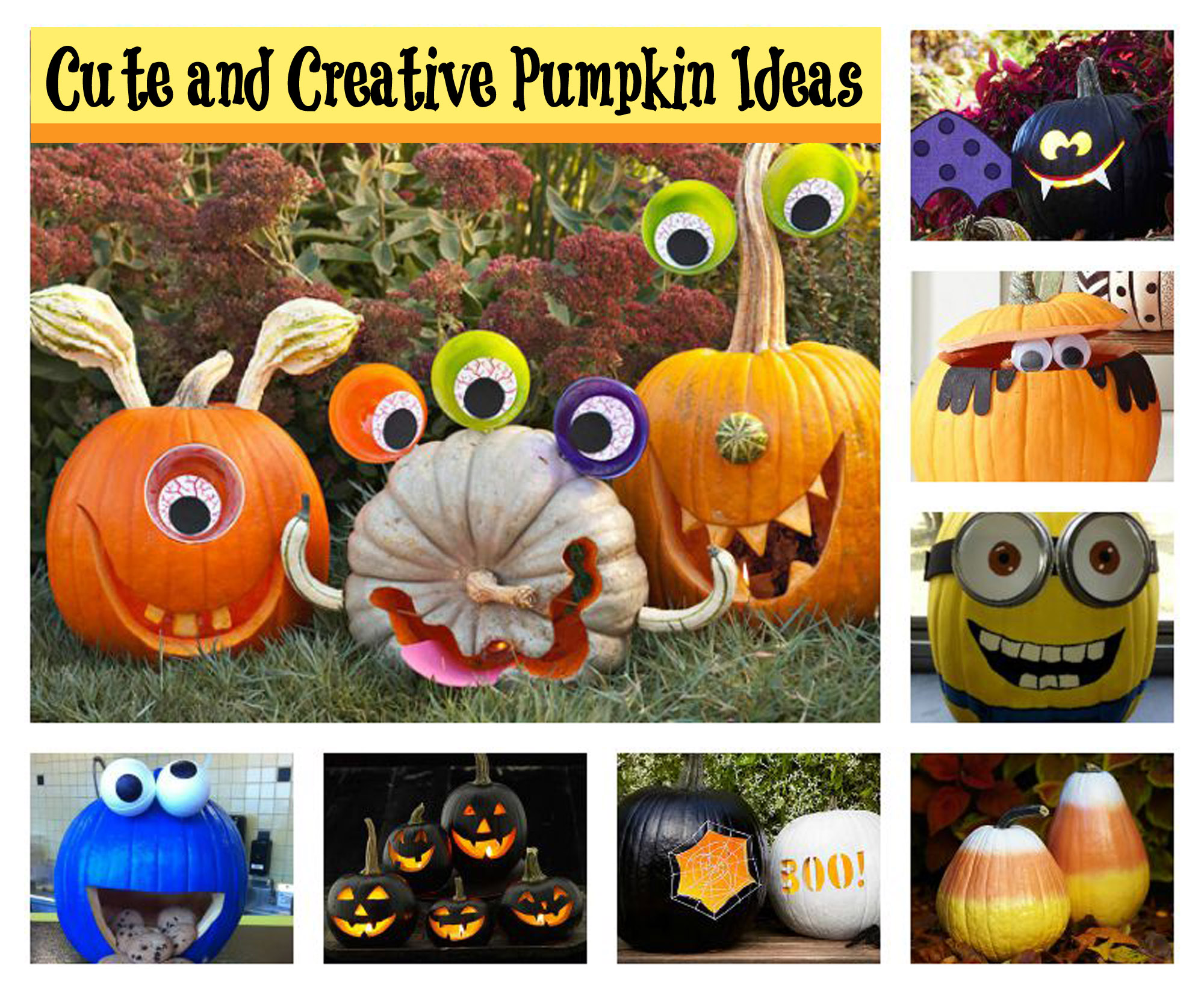 Creative unique pumpkin decorating ideas for Halloween and fall décor