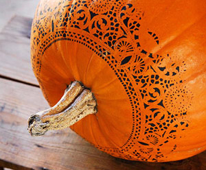 Stenciled Pumpkin