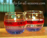 Layered Gel Patriotic Candles
