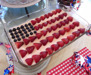 Flag Fruit Pizza