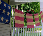 Burlap American Flag Garland