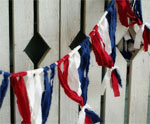 Patriotic Fabric Strip Garland