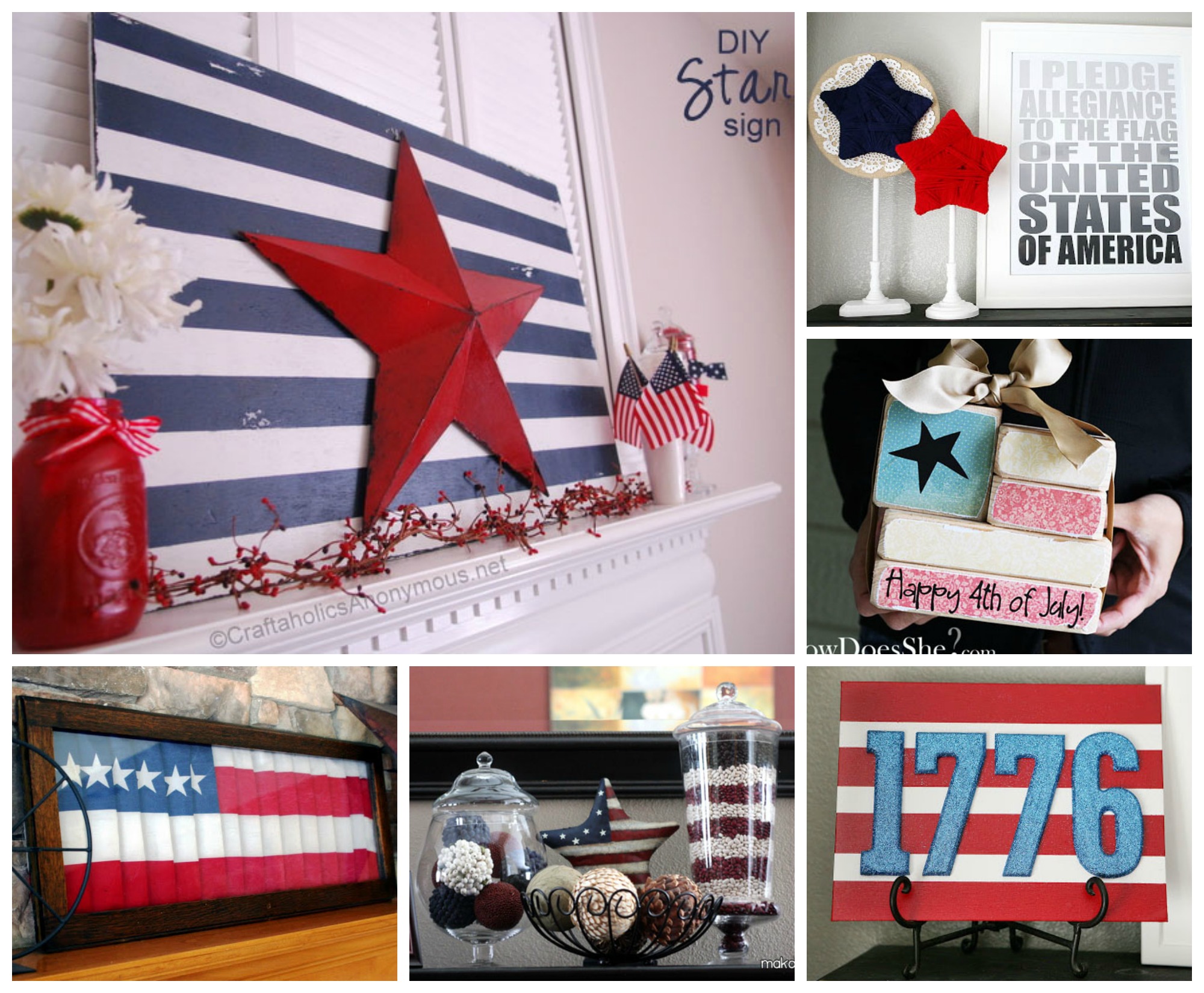 July 4th DIY Mantle Decorating