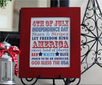 4th of July Free Printable Subway Art