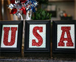 USA Framed Letter Art