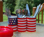 DIY Tin Can Utensil Holder for July 4th