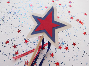 Patriotic Wand for July 4th
