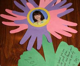 Handprint Footprint Flower for Mother's Day