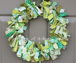 St. Patrick's Fabric Scrap Wreath