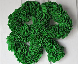 Felt Shamrock Wreath