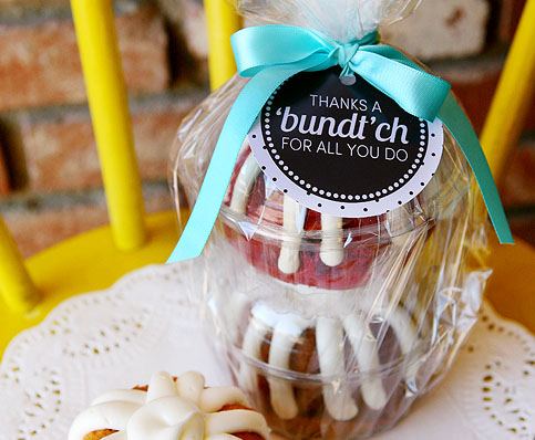 Mini Bundt Cake Teacher Gift